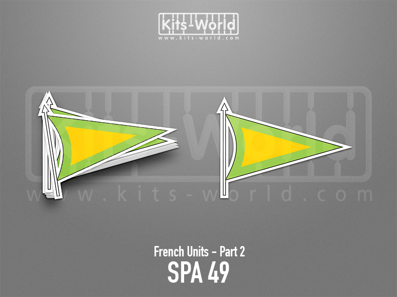 Kitsworld SAV Sticker - French Units - SPA 49 W:100mm x H:75mm 
